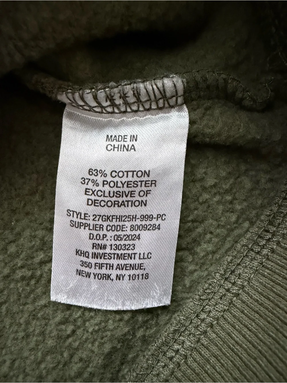 GAP Kids Toddler Boys Dump Truck Fleece Sweatshirt Olive Green 18M